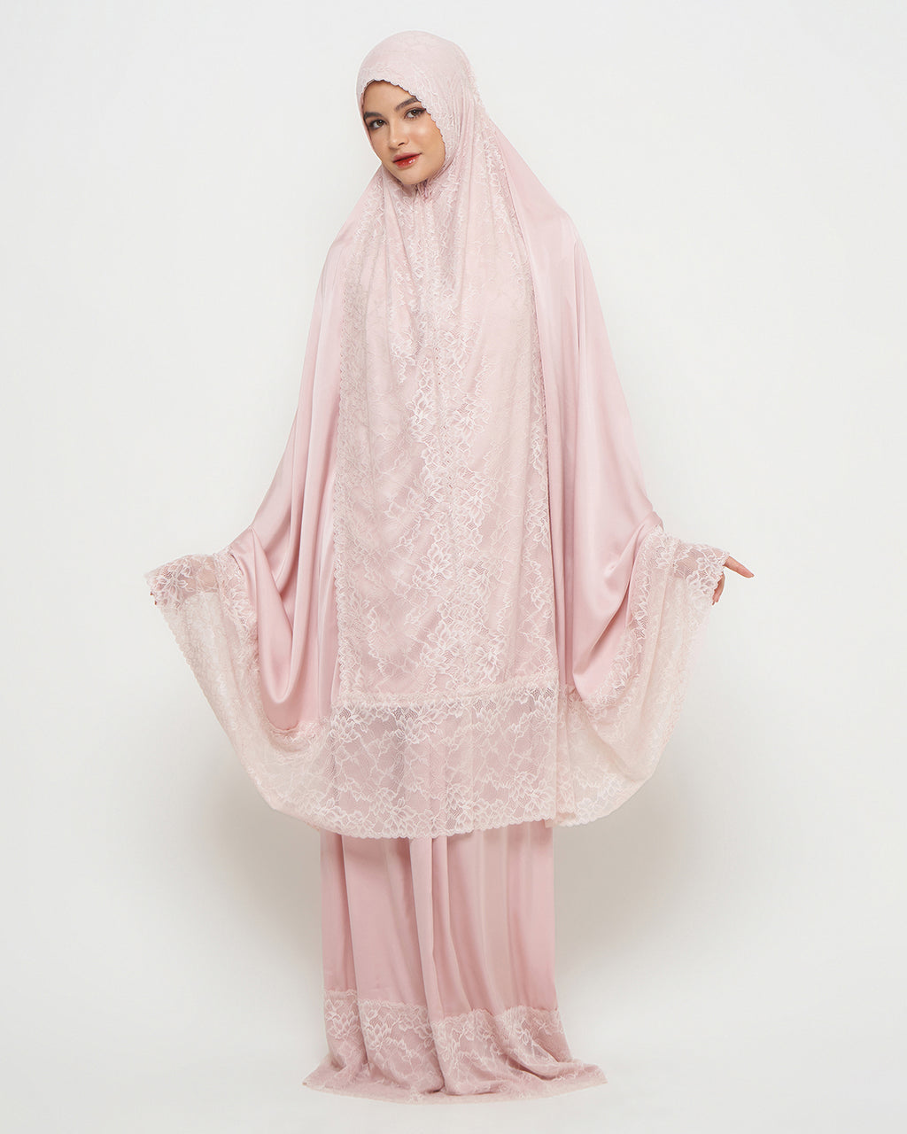 Rose Elegance - Vêtement de prière Indonésien