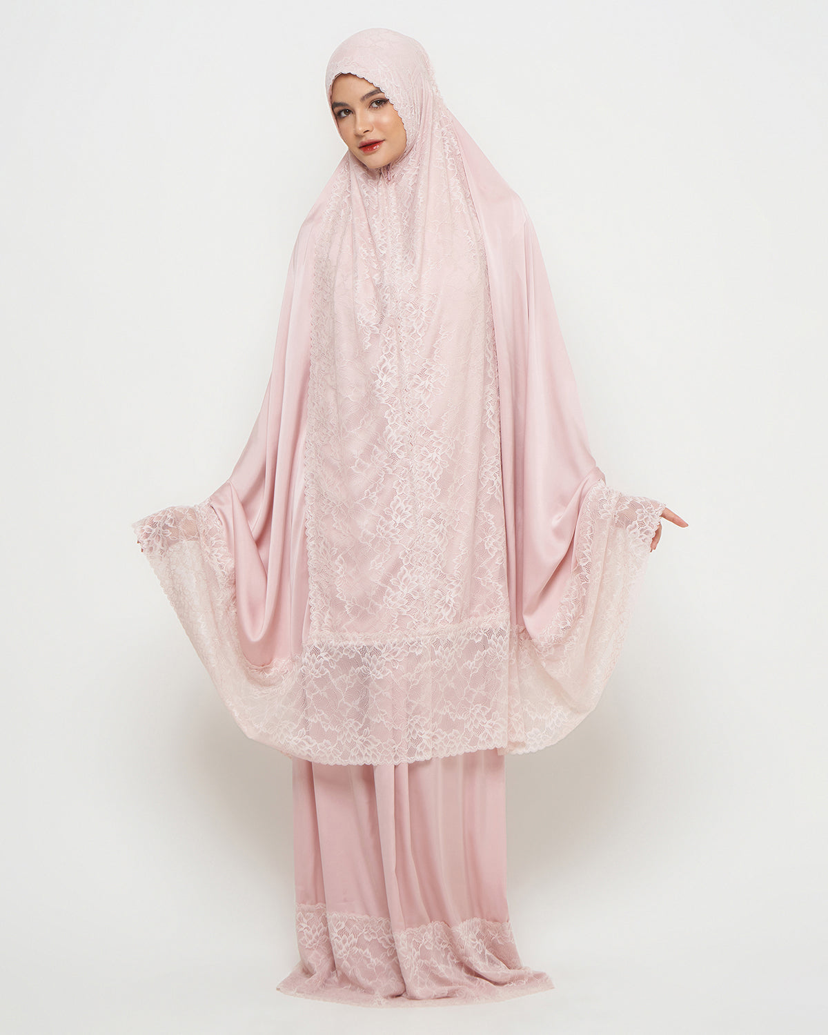 Rose Elegance - Vêtement de prière Indonésien