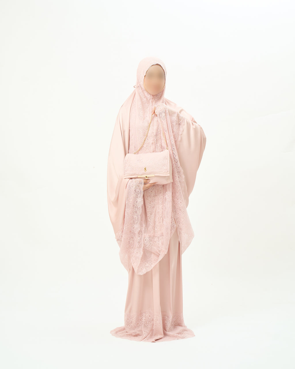 Rose Élégance - Vêtement de prière indonésien