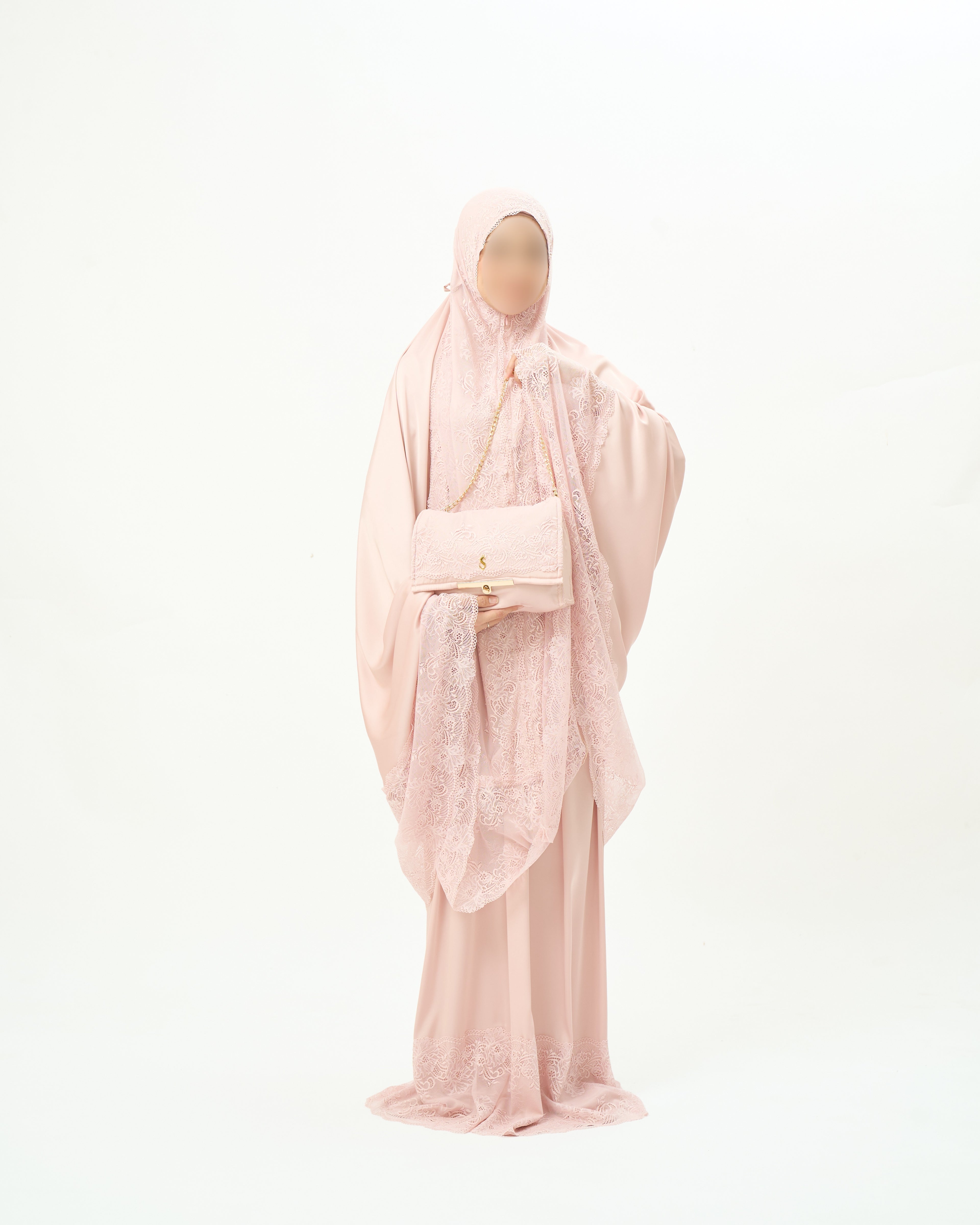Rose Élégance - Vêtement de prière indonésien
